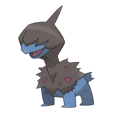 Dynamax Deino, a dark/dragon-type Pokemon