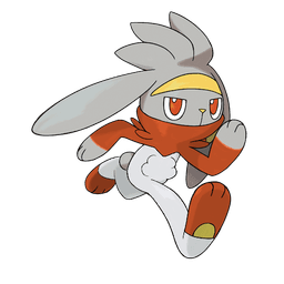 Shiny Raboot, a fire-type Pokemon