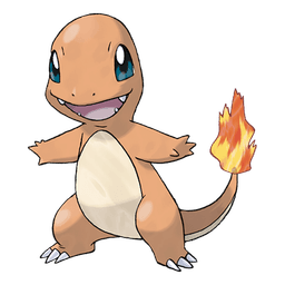 Dynamax Charmander, a fire-type Pokemon