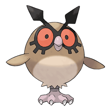 Dynamax Hoothoot, a normal/flying-type Pokemon